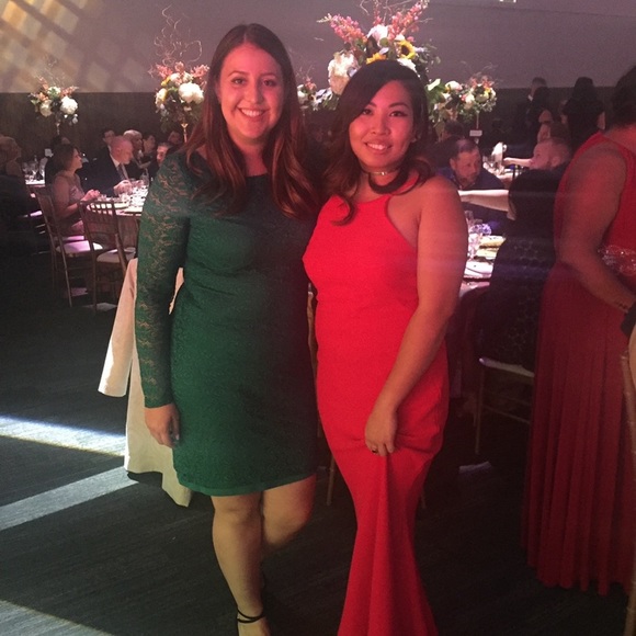 Bebe Threadwork Lace Dress in Everglade - Picture 1 of 3